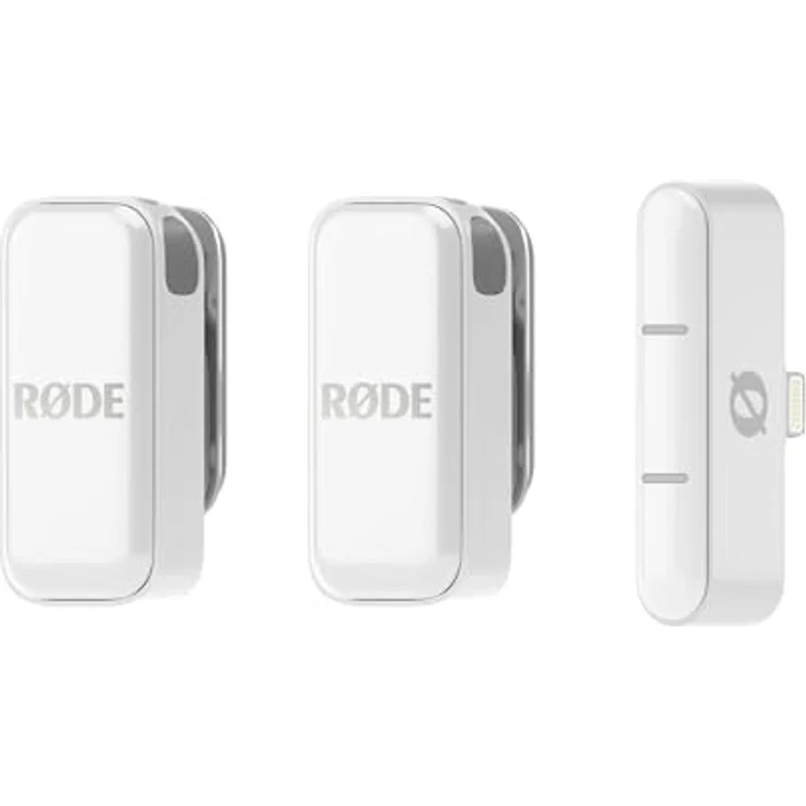RØDE Wireless Micro - Kompaktes drahtloses Mikrofon, zwei Mikrofone mit Ladekoffer - Lightning, Weiß – Bild 1