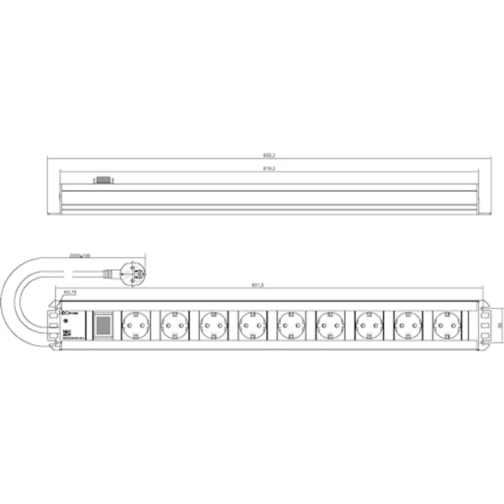 Bachmann 300.004 Handwerkerleiste 9-fach, Schwarz – Bild 6