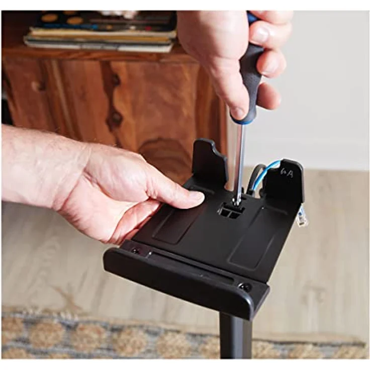 Sanus WSS52-B2 (schwarz) Kabelloser Lautsprecherständer für Sonos Five und Play: 5 - Stabiler Aluminiumständer mit sicherer Passform und Tippschutz – Bild 5
