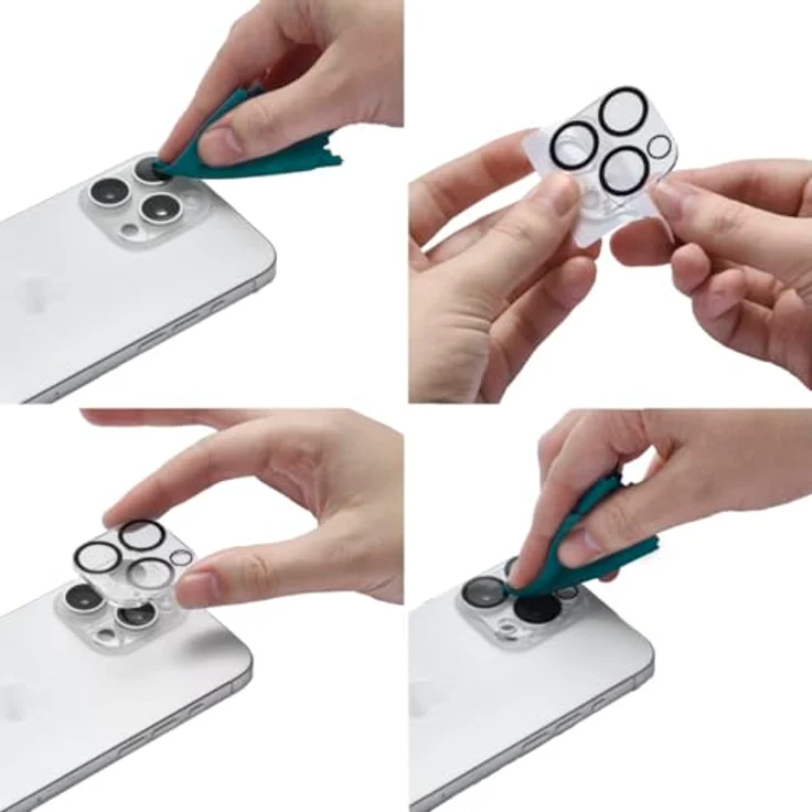 Hama Cam Protect Kameraobjektivschutz gehärtetes Glas 9H für Apple iPhone 16 Pro / 16 Pro Max, stoßfest und kratzresistent – Bild 7