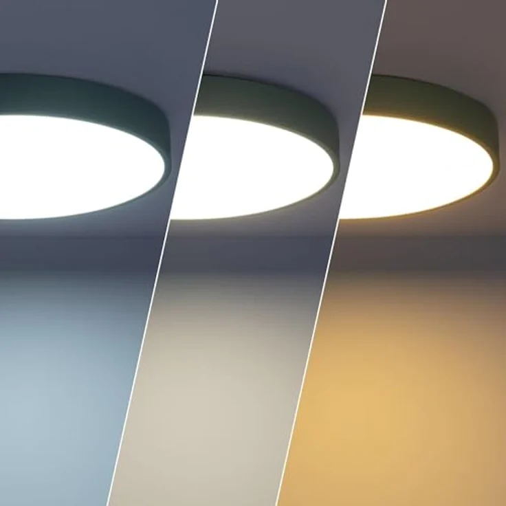 LEDKIA LIGHTING LED-Deckenleuchte 24W Rund Metall Ø400 mm CCT Wählbar Iris Seladongrün – Bild 5