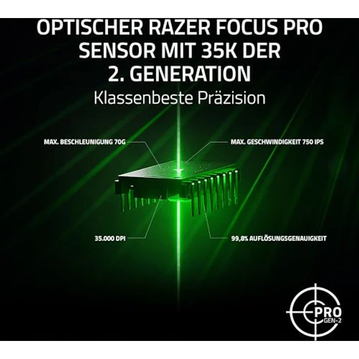 Razer Basilisk V3 Pro 35K, Kabellose und kabelgebundene Gaming-Maus, Weiss – Bild 3