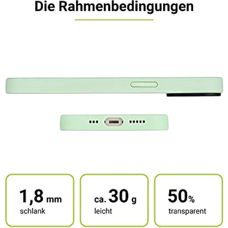 ARTWIZZ IcedClip für iPhone 12 - 12 Pro - 13 Schutzhülle Hülle Schutz Case Clip iPhone 13 (6.1'), Mint-Green – Bild 5