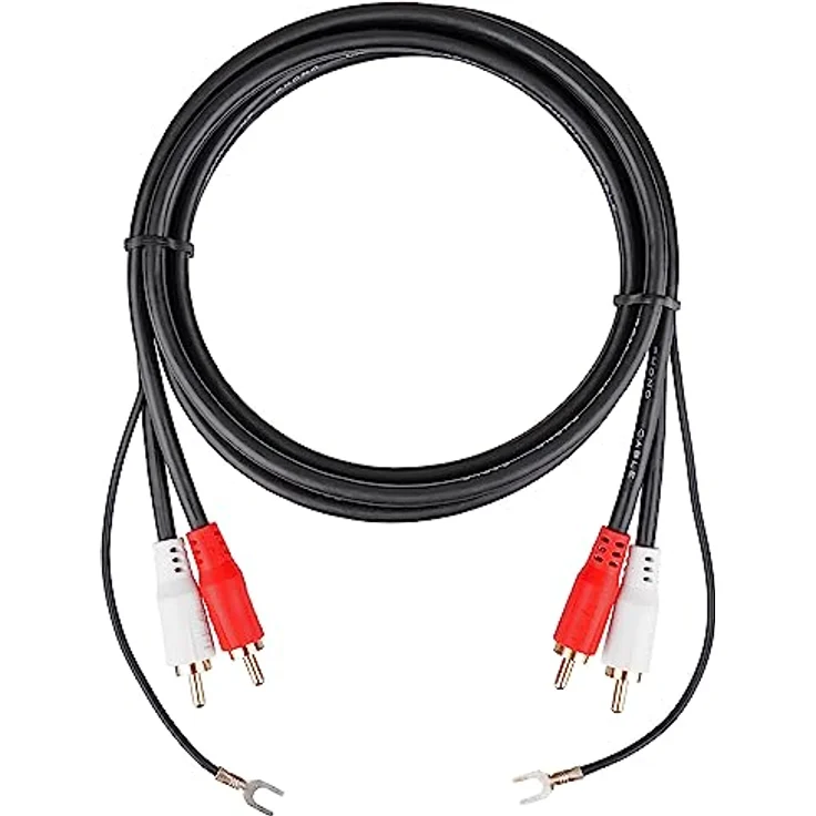 RCA Cinch Kabel | Phono Kabel für Plattenspieler | Cinch Kabel 1,5 m | Audio Kabel mit vergoldeten Kontakten | Für die heimische HiFi Anlage und das Heimkino | RCA Kabel 1,5m Schwarz – Bild 5