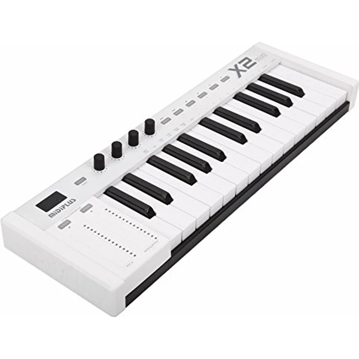 Midiplus X2 mini, USB MIDI-Keyboard mit 25 anschlagdynamischen Mini-Tasten, Pitch Bend und Modulation Touch-Strips, 4 programmierbaren Drehreglern, Schwarz – Bild 5