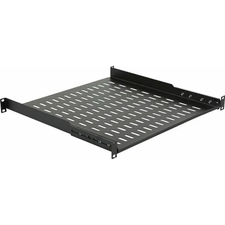 Lanview Rack Shelf für 450 mm tiefen Rack, 1U, Schwarz, Server-Zubehör