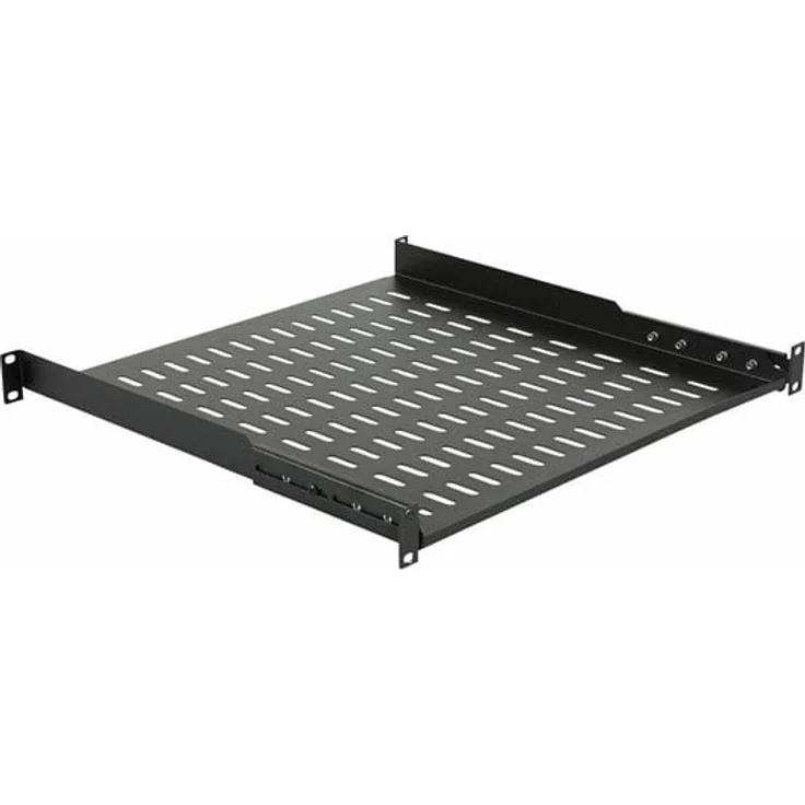 Lanview Rack Shelf für 450 mm tiefen Rack, 1U, Schwarz, Server-Zubehör