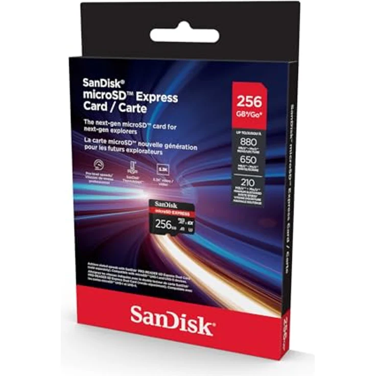 SanDisk Micro SD Express, 256 GB micro SD Karte, PCIe 3.1 NVMe-Schnittstelle, bis zu 880/480 MB/s – Bild 5