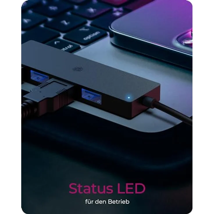 ICY BOX USB 3.0 HUB (4-in-1) mit 4X USB-A Ports, USB-Verteiler, USB-C & USB-A Anschluss, Splitter, Mehrfachstecker, IB-HUB1424-C3, in schwarz – Bild 5