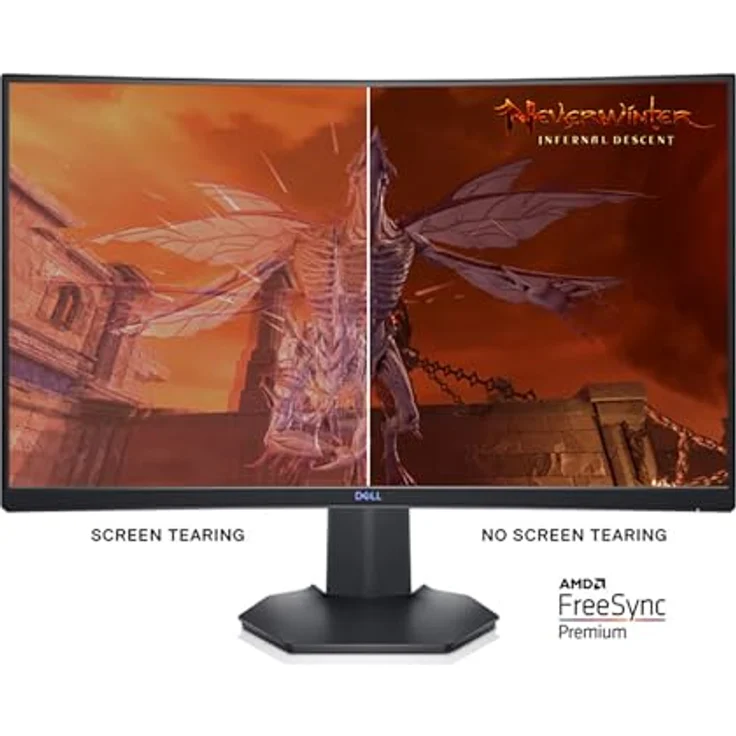 Dell S2721HGFA 27 Zoll Full HD 144Hz Curved Gaming Monitor, VA, 1ms, AMD FreeSync, NVIDIA G-SYNC, Schwarz – Bild 5