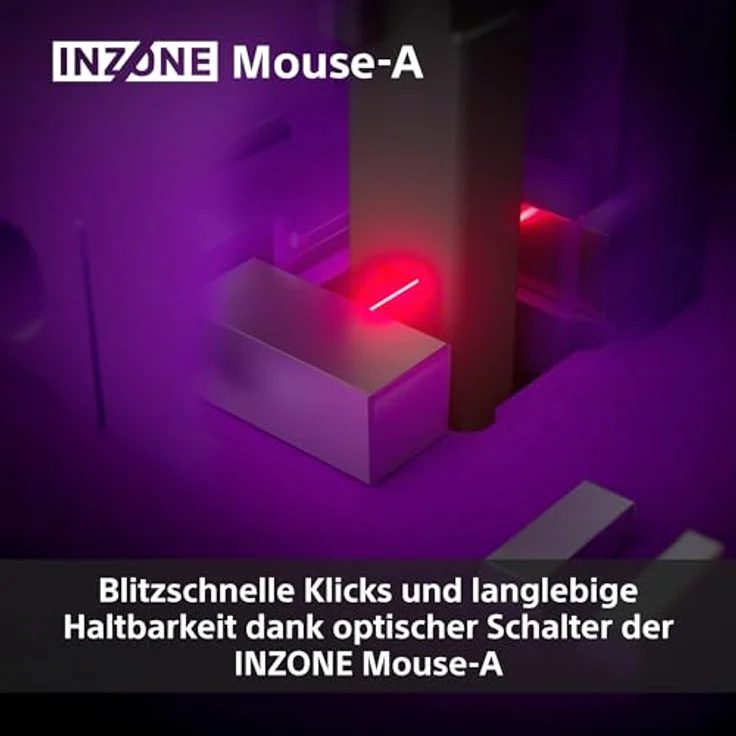 SONY INZONE Mouse-A Gaming Maus, ultraleicht 48,4g, 8000Hz Polling, 30K DPI, optische Schalter, kabellos, Schwarz – Bild 6