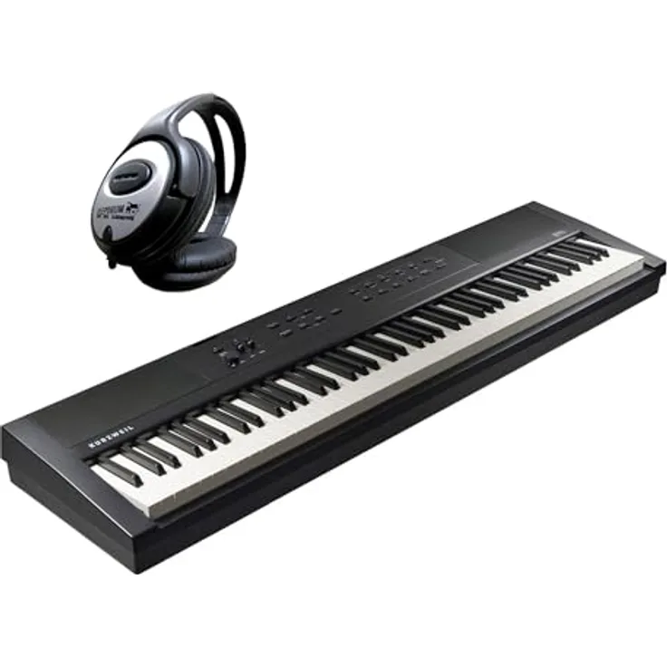 Kurzweil Stage Piano KAE1-LB, 88 Tasten mit Hammermechanik, 20 Sounds, schwarz, inklusive Kopfhörer