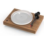Pro-Ject X2 B, True Balanced Plattenspieler mit elektronischer Geschwindigkeitsumschaltung, Carbon Tonarm und Acrylplattenteller, inkl. Ortofon Quintet Red, Echtholz Walnuss