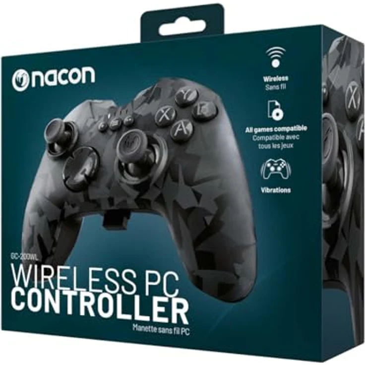 Nacon Gaming GC-200WL, Kabelloser Gaming Controller mit 2,4 GHz Funktechnik, schwarz – Bild 2