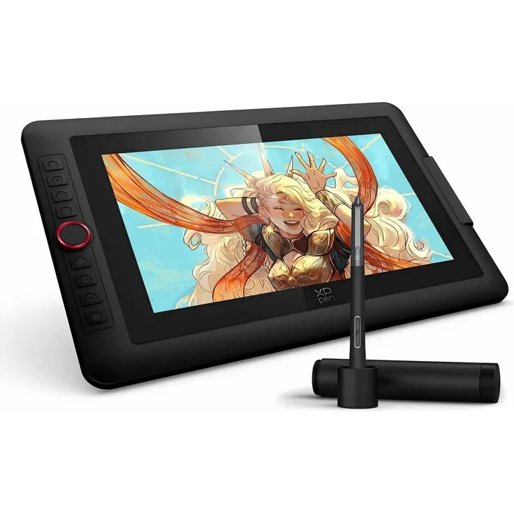 XP-Pen Artist 13.3 Pro V2, Grafikdisplay mit 16K Stift, 99% sRGB, 13,3 Zoll, rot, kompatibel mit Windows, macOS, Android, ChromeOS, Linux