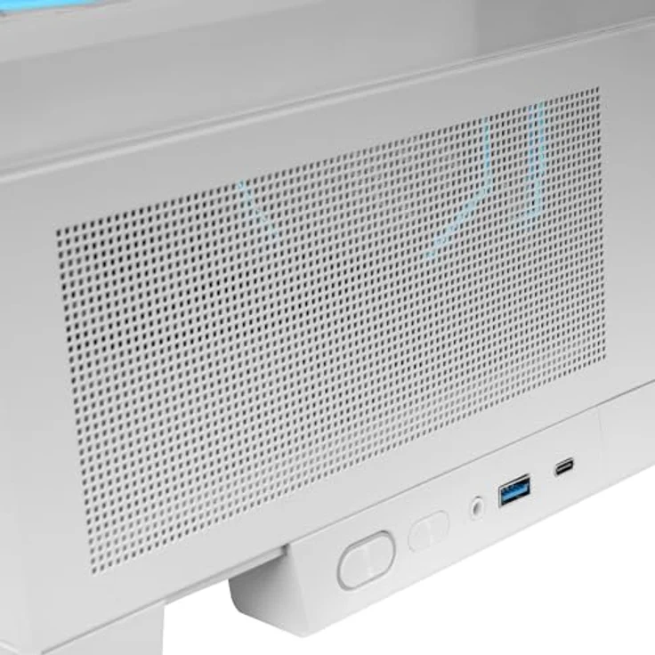 Mars Gaming MCLCDXW, Midi Tower PC, Weiß, ATX, micro ATX, Mini-ITX, gehärtetes Glas, Gaming mit IPS Display und RGB Beleuchtung – Bild 8