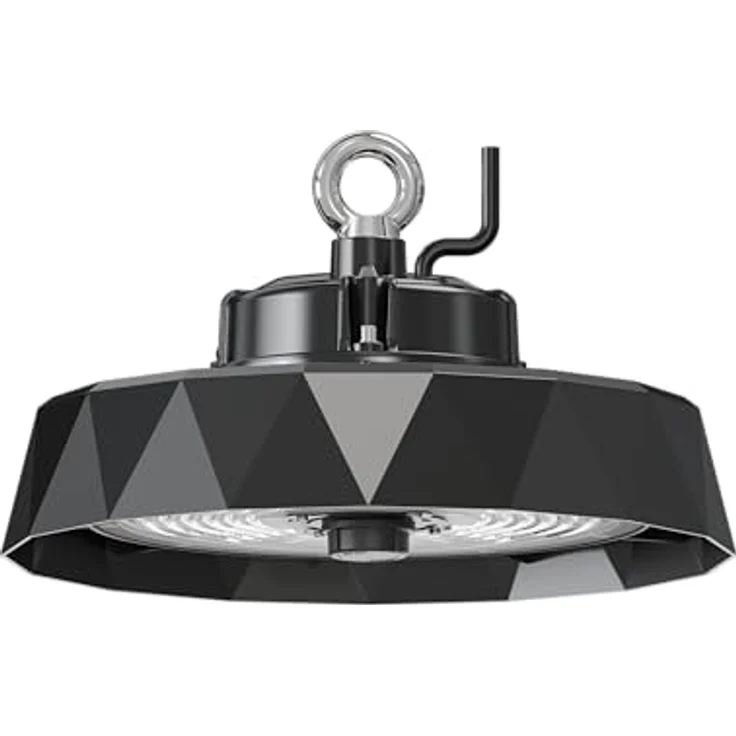 ENOVALITE Hallenstrahler LED Hallenleuchte 100W, 15000lm, 150lm/W, 5000K Neutralweiß Tageslicht, IP65, IK08 - UFO Lampe High Bay mit Markenkomponenten – Bild 1