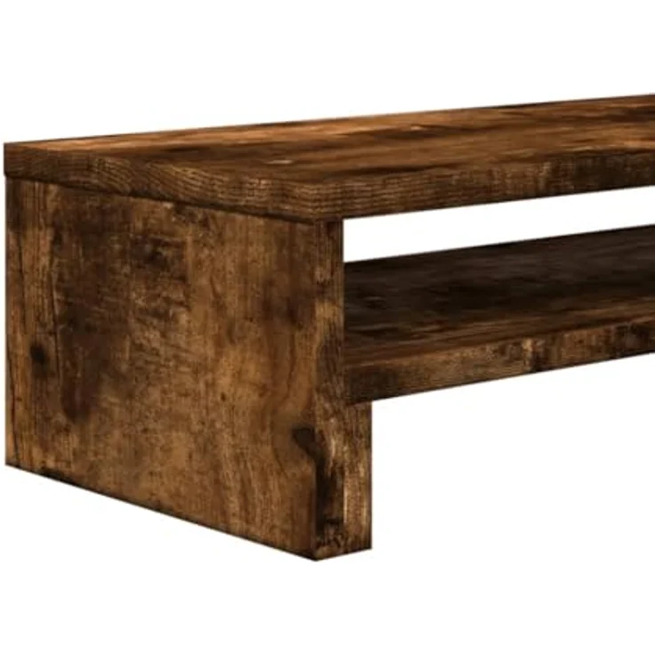 vidaXL Monitorständer Räuchereiche, Holzwerkstoff, 54x22x15 cm mit Stauraum, max. Belastbarkeit 25 kg – Bild 8