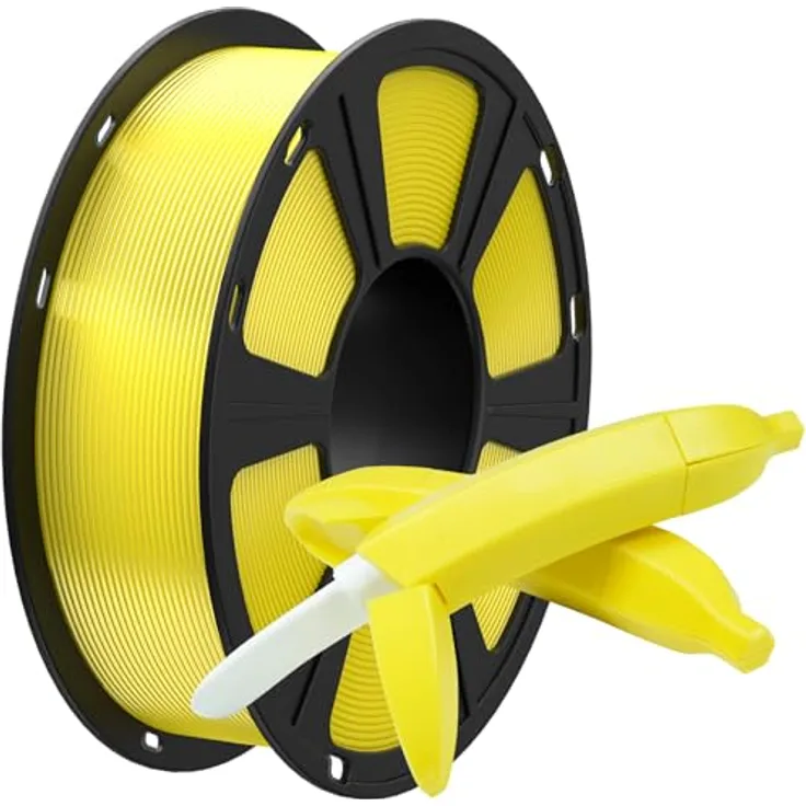 GEEETECH PETG Filament, Gelbes PETG Filament 1,75 mm, 1 kg – robust, verwicklungsfrei und hochkompatibel für 3D Drucker