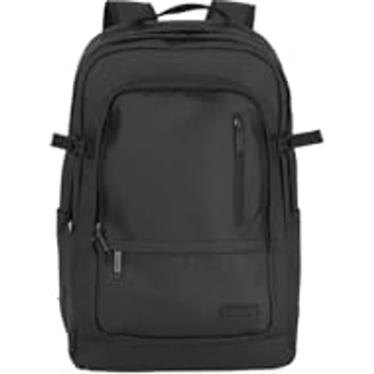 Travelite BASICS Rucksack, wasserabweisend mit gepolstertem Laptop Fach für 15,6 Zoll, Aufsteckfunktion, Schwarz, 28 Liter, 900 Gramm – Bild 2