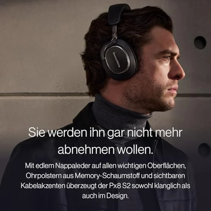 Bowers & Wilkins Px8 S2 High-End-Kopfhörer mit ANC, aptX Lossless, 40 mm Treibern & Luxusdesign aus Nappaleder – Bild 7