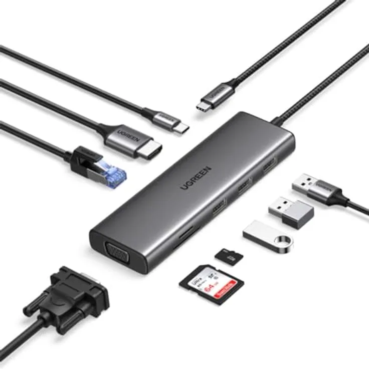 UGREEN Revodok USB-C 6-IN-1 Hub mit 4K HDMI und USB Type-C 10000 Mbit/s