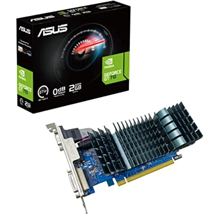 ASUS GeForce GT 710 (2GB DDR3 EVO Low-Profile-Grafikkarte für leise HTPCs, 2 GB) – Bild 2