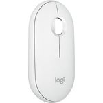 Logitech Pebble Mouse 2 M350s schlanke kabellose Bluetooth-Maus, mobil, leicht, anpassbare Taste, leise Klicks, Easy-Switch für Windows, macOS, iPadOS, Android, ChromeOS - Weiß