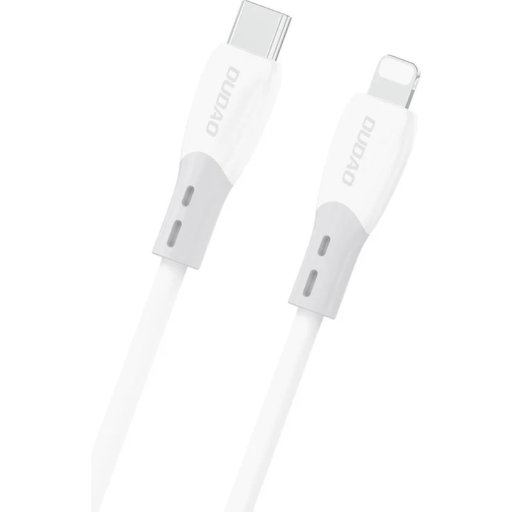 Dudao L25SX USB-C–Lightning Kabel, 30 W, 2 m, mit weicher Silikonummantelung, weiß