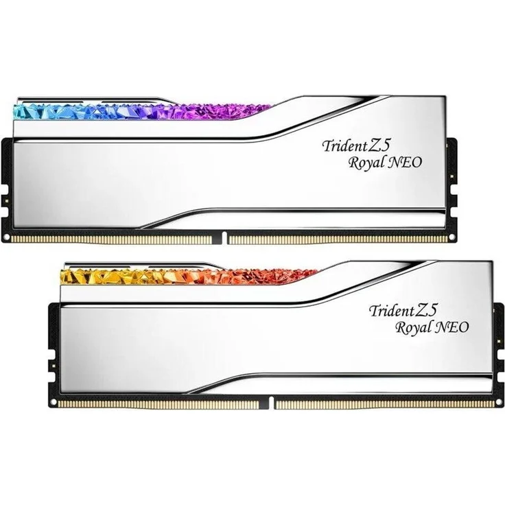 G.Skill Trident Z5 Royal Neo 32GB DDR5-6000 CL32 Silver RGB RAM Kit, Dual Channel, AMD EXPO Ready, F5-6000J2836G16GX2-TR5NS