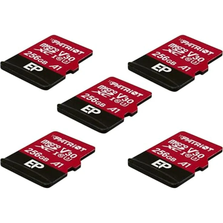 Patriot Memory 256GB A1 / V30 Speicherkarte, 4K-Videoaufzeichnung, 5er Pack, bis zu 100MB/s Lesegeschwindigkeit – Bild 2