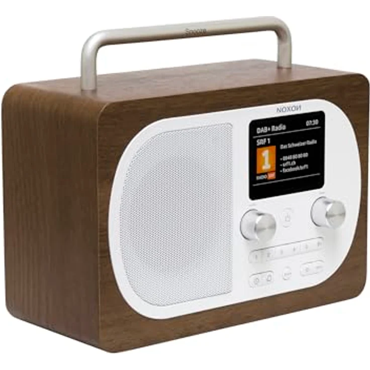 Noxon Eiger DAB+ und UKW-Radio, Bluetooth, Kopfhöreranschluss, Walnuss, Akkubetrieb bis 40 Stunden – Bild 2