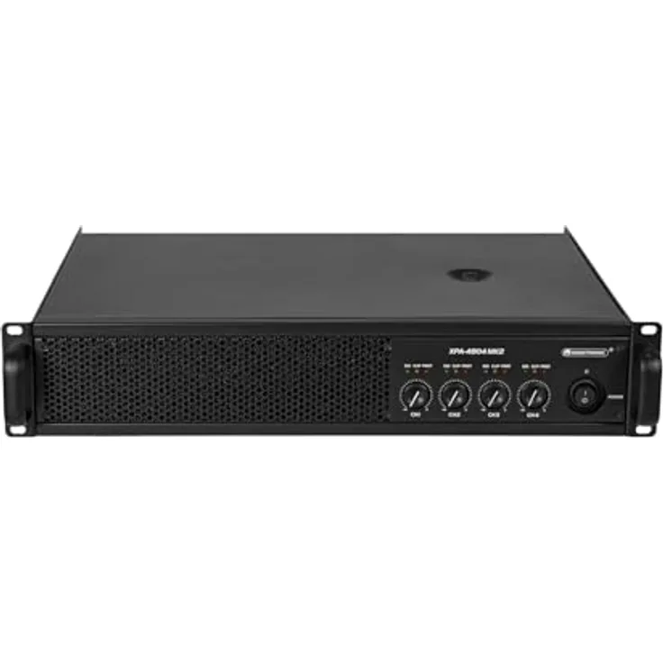 Omnitronic XPA-4804 MK2, Class D PA Verstärker mit 4 x 1800 W RMS, einstellbaren Betriebsarten und elektronisch symmetrierten Eingängen