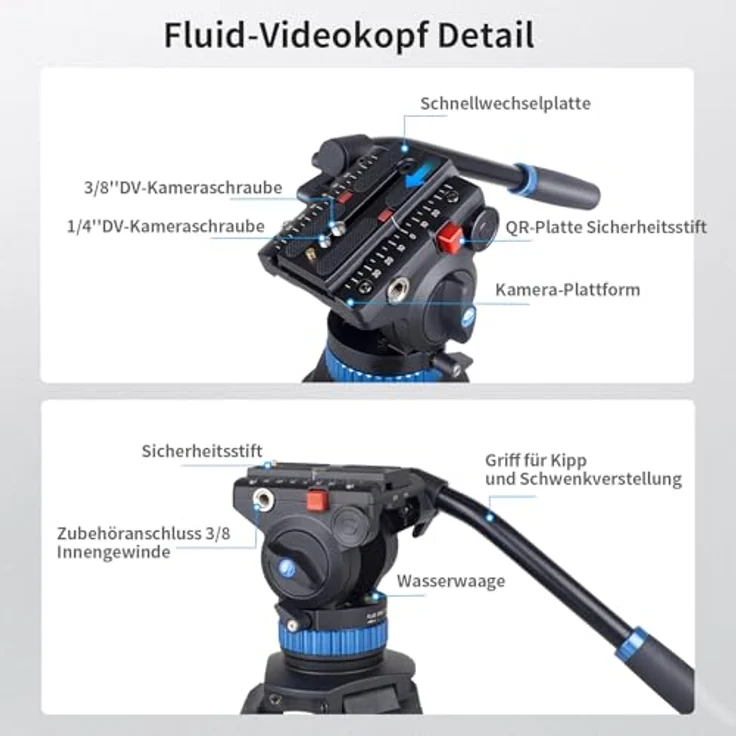 SIRUI AM-25S Einsteiger Videostativ mit Neigekopf – Bild 9