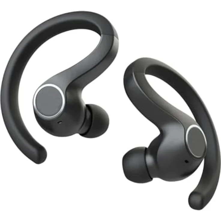 SonidoLab Sensory Sport True Wireless Earbuds, kabellose In-Ear Kopfhörer mit IP66-Schweißresistenz in Schwarz – Bild 3