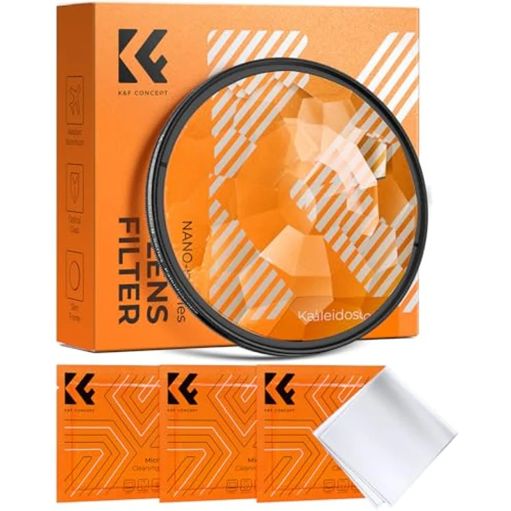 K&F Concept 72mm Kaleidoscope Effect Filter, Objektivfilter mit drei Mikrofasertüchern zur Reinigung – Bild 1