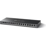 TP-Link TL-SG116P 16-Port Gigabit PoE Switch(120 Watt, IEEE-802.3af/at PoE, lüfterlos, Plug-and-Play, Robustes Metallgehäuse) Schwarz