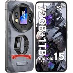 OUKITEL WP200 Pro 5G Outdoor Handy, 6,7” AMOLED FHD+ Display, 108 MP Kamera, 72GB+1TB, wasserdicht, Android 15, Bluetooth 5.3, grau