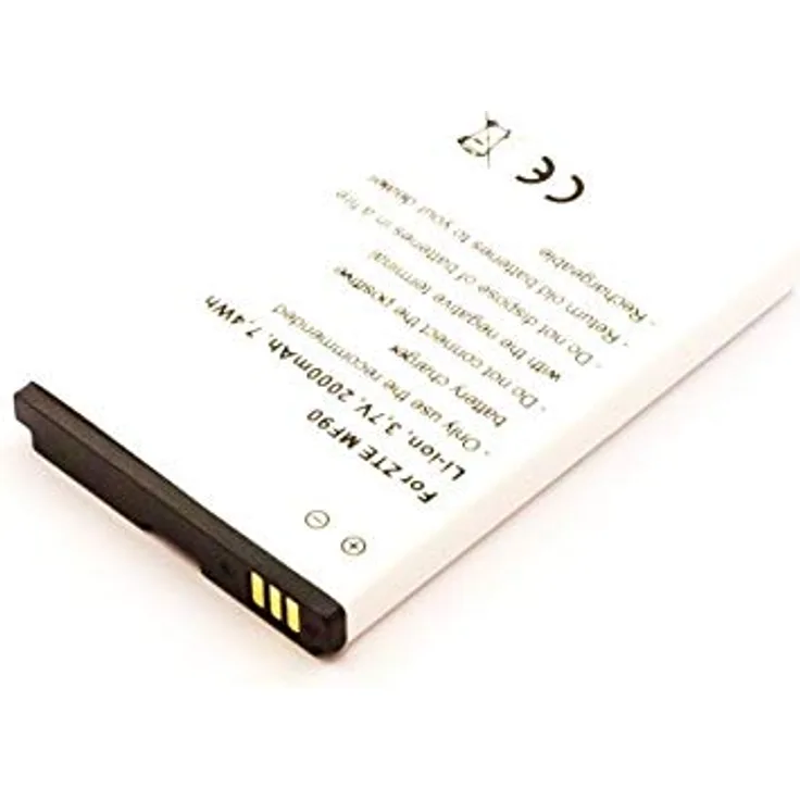 AccuCell Akku kompatibel mit ZTE MF90, Li-Ion, 3,7V, 2000mAh, 7,4Wh, Ersatz für Z917, MF91S2, MF91S+