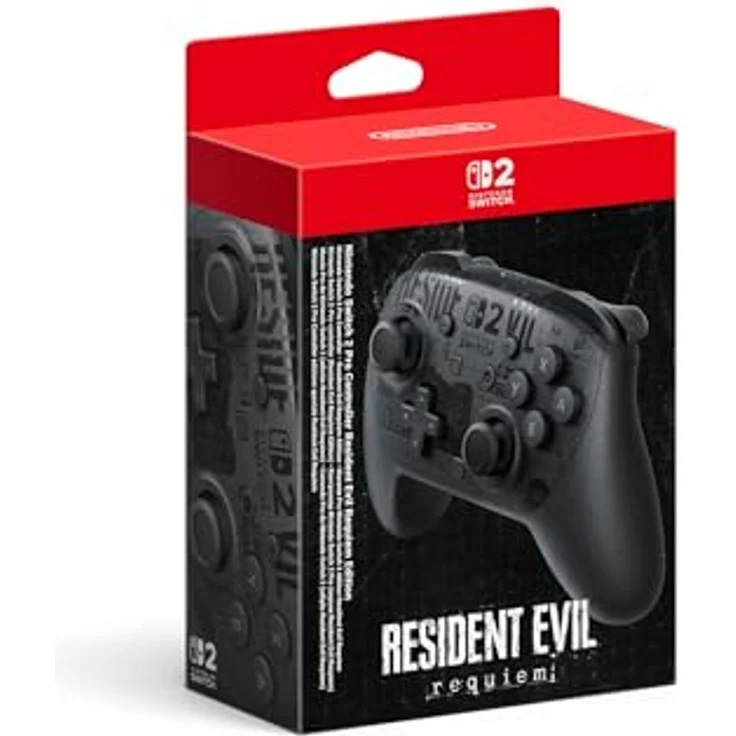 Nintendo Pro Controller Resident Evil Requiem Edition (Switch 2), Gaming Controller mit HD-Vibration, Schwarz – Bild 2
