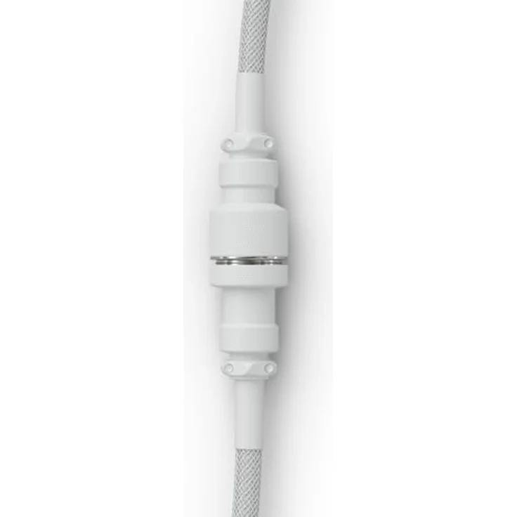 Glorious Gaming Premium Coiled Keyboard Cable - Vergoldetes USB-A (PC) auf USB-C (Tastatur), doppelt geflochtene Ummantelung, 5-poliger Aviator-Stecker - Ghost White – Bild 4
