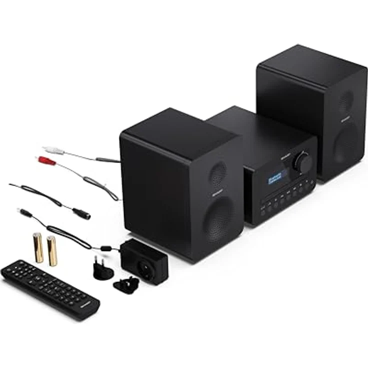 Sharp Interactive Solution XL-B514(BK) TOKYO FM Hi-Fi Micro System, Schwarz, Radio mit hochwertigem Klang – Bild 8