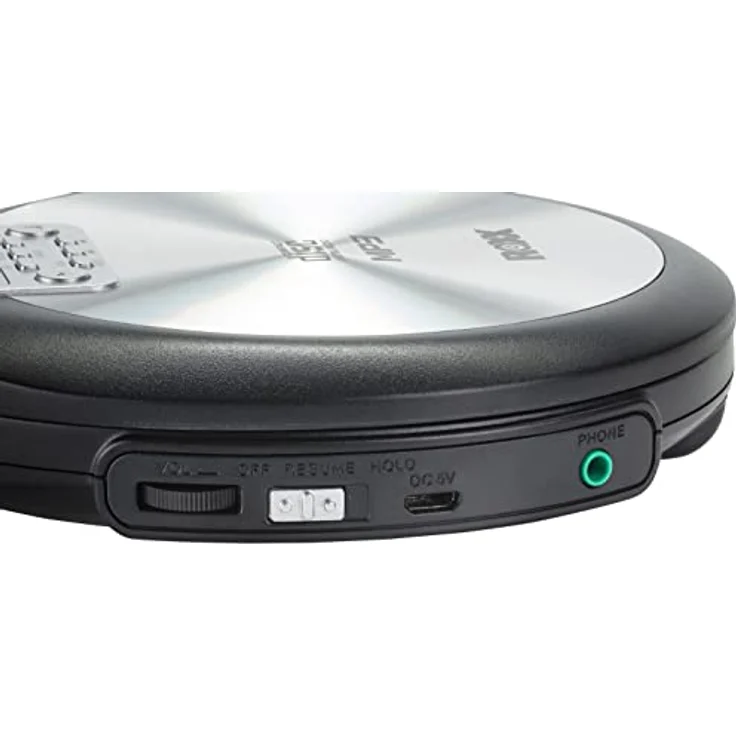Portabler CD-Player ROXX PCD 600, tragbarer MP3 CD-Player mit Anti-Schock PCD 600 inklusive Netzteil, schwarz-silber – Bild 5