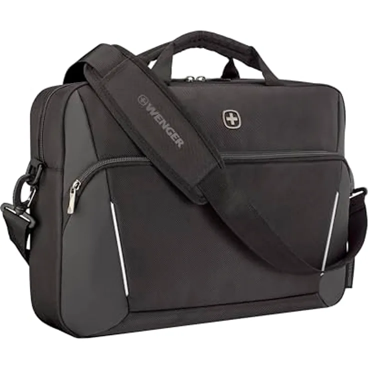 WENGER XE Brief 17 Laptop-Tasche, recyceltes Außenmaterial, 25 l Stauraum, Schwarz, 653301