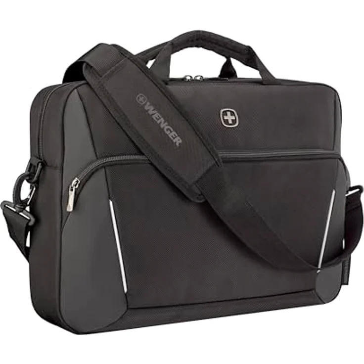WENGER XE Brief 17 Laptop-Tasche, recyceltes Außenmaterial, 25 l Stauraum, Schwarz, 653301 – Bild 1