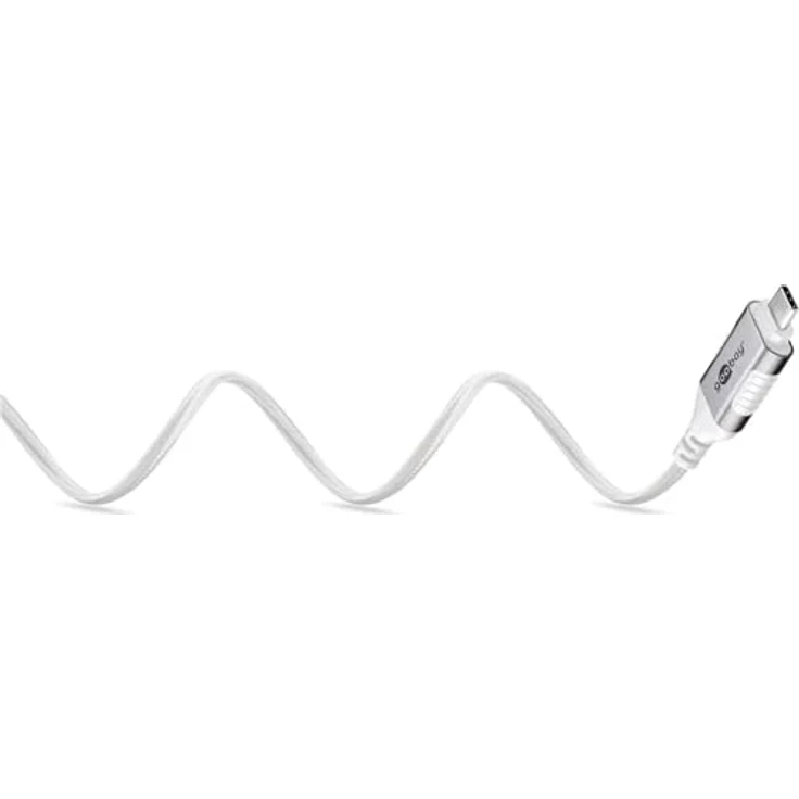 Goobay Ethernet-Kabel USB-C 3.1 auf RJ45 Slim, 10 m, CAT 6, weiße Baumwollummantelung, 1 Gbit/s Übertragungsrate – Bild 5