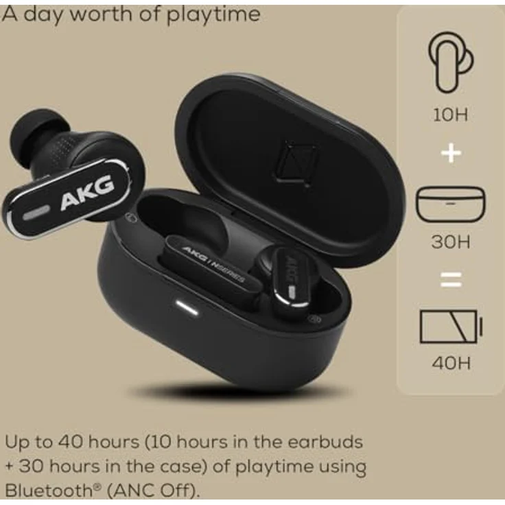 AKG N5 Hybrid True wireless noise cancelling wireless Kopfhörer, Schwarz – Bild 6