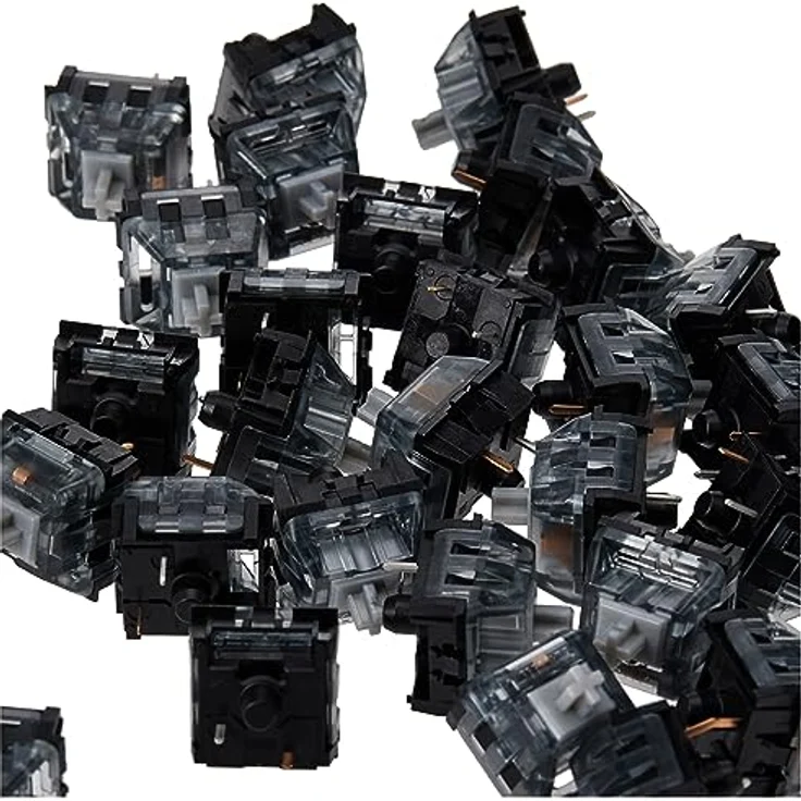 Ducky Kailh Super V2 Speed Silver Switches, mechanisch, 3-Pin, linear, MX-Stem, 38g - 110 Stück – Bild 3