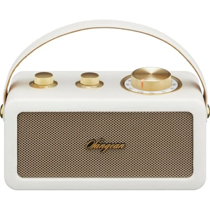 Sangean RA-101 Akku-Radio FM Bluetooth®, AUX wiederaufladbar Ivory, Gold – Bild 2