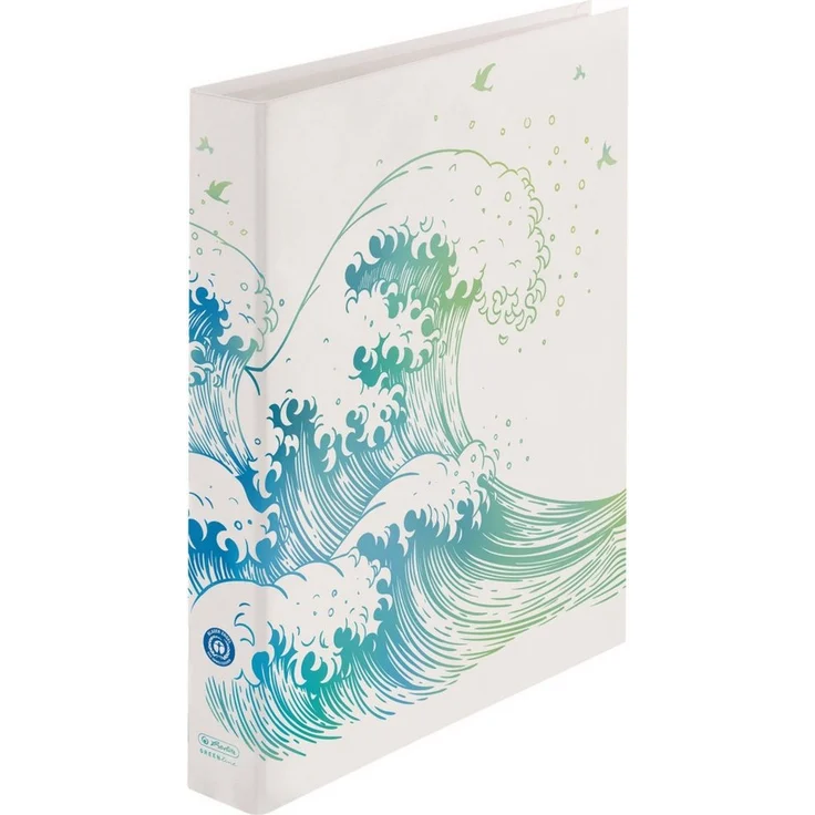 Herlitz Ringbuch maX.file 2-Ring A4 Greenline Welle, Papierbezug 4-farbig bedruckt – Bild 1